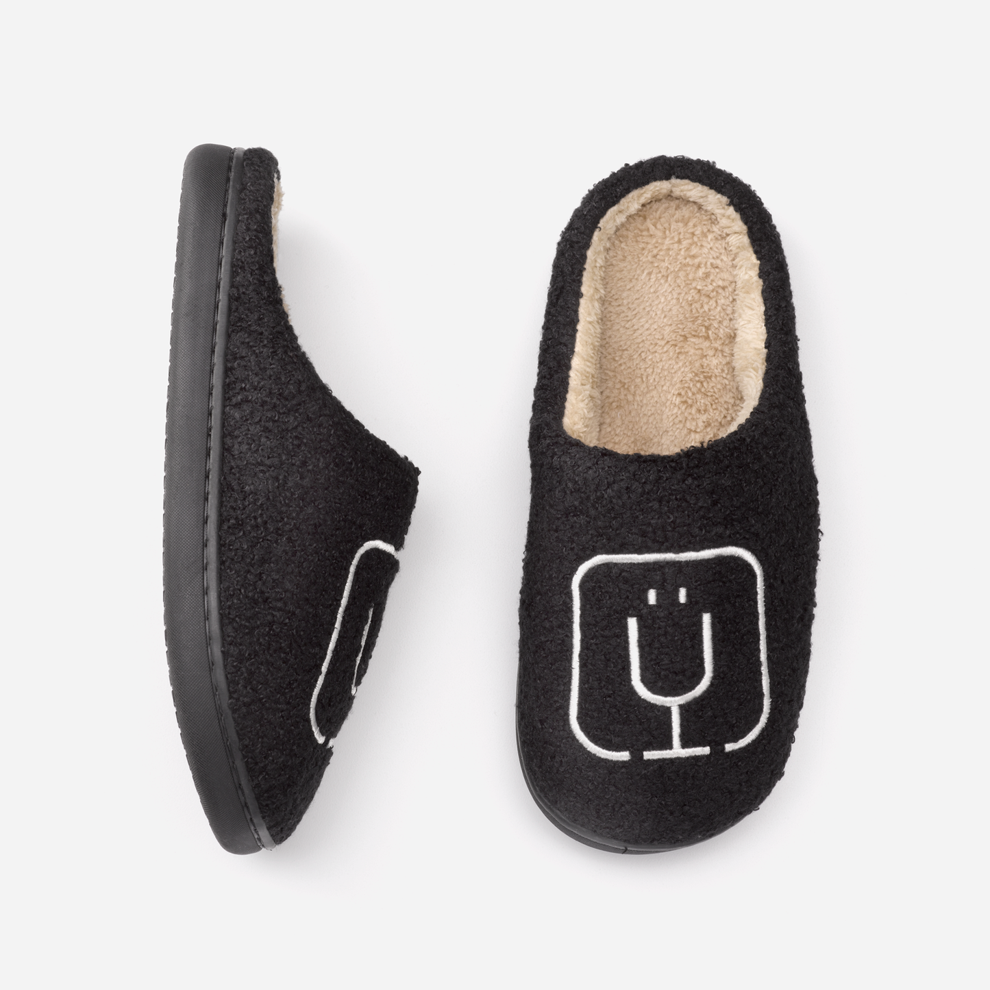 brumate-fuzzy-slippers-black-y3 apparel-slippers-above.png